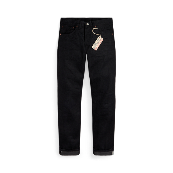 Jean slim noir à lisière selvedge