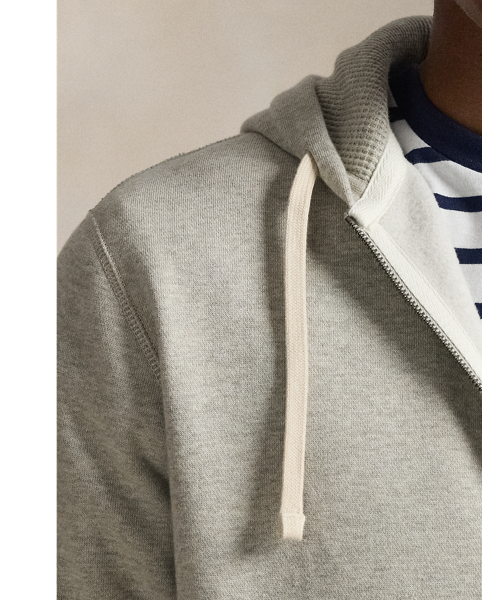 Made from cotton-blend fleece, this full-zip hoodie is a comfortable Polo essential.