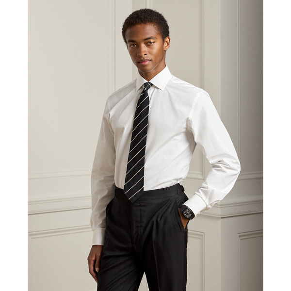 This shirt is expertly crafted in Italy with 120s-quality, two-ply cotton poplin and enhanced with genuine mother-of-pearl buttons. Each meticulous detail reflects Purple Label's commitment to superior materials and distinguished crafting.