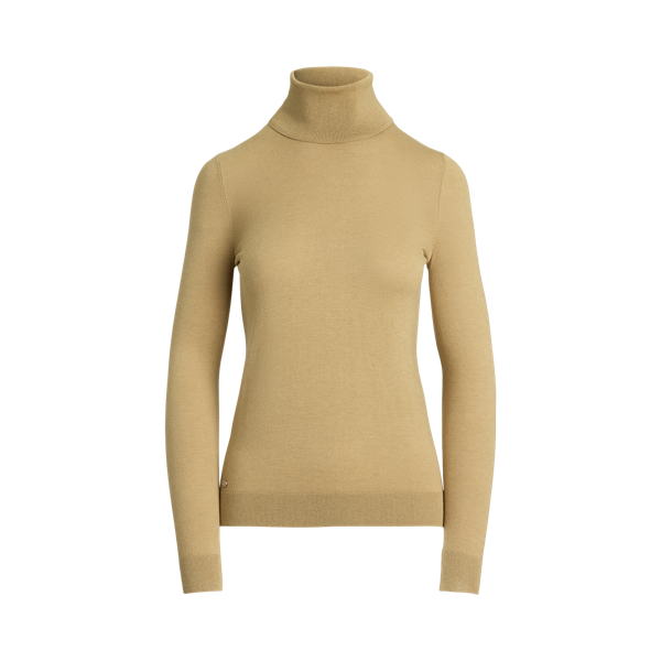 Pull à col roulé en soie mélangée - Lauren - Modalova
