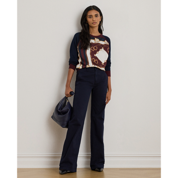 An enduring staple that can be dressed up or down, these garment-dyed cotton twill trousers are cut for a wide-leg silhouette to create a leg-elongating effect.