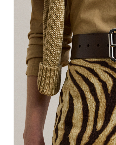 Lauren  Ralph Lauren Lauren's eye-catching rendition of the quintessential pencil skirt features a lightweight linen-and-cotton blend and the season's zebra print.