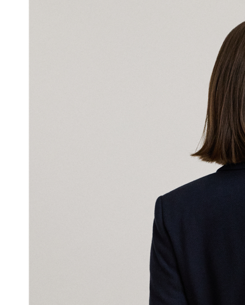 Lauren  Ralph Lauren Lauren updates the essential blazer with a faux-leather buckled tab at the waist and stretch-infused, textured herringbone jacquard.