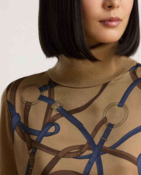 Maglia Dolcevita Ralph Lauren con Stampa Equestre