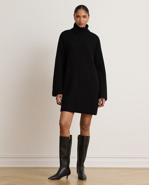 Abito Dolcevita in Lana e Cashmere Ralph Lauren