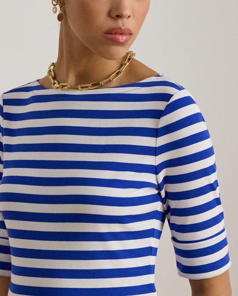 Maglietta a righe Ralph Lauren con scollo a barchetta