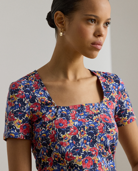 Top Floreale Ralph Lauren in Jersey Stretch