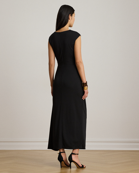 Abito in Jersey Ralph Lauren con Scollo a Barchetta