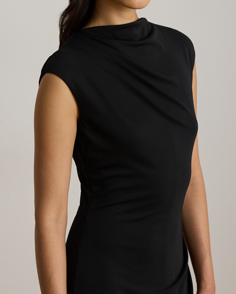 Abito in Jersey Ralph Lauren con Scollo a Barchetta