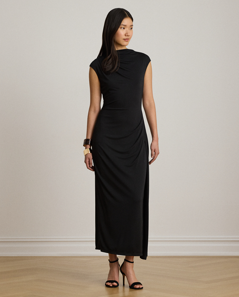 Abito in Jersey Ralph Lauren con Scollo a Barchetta