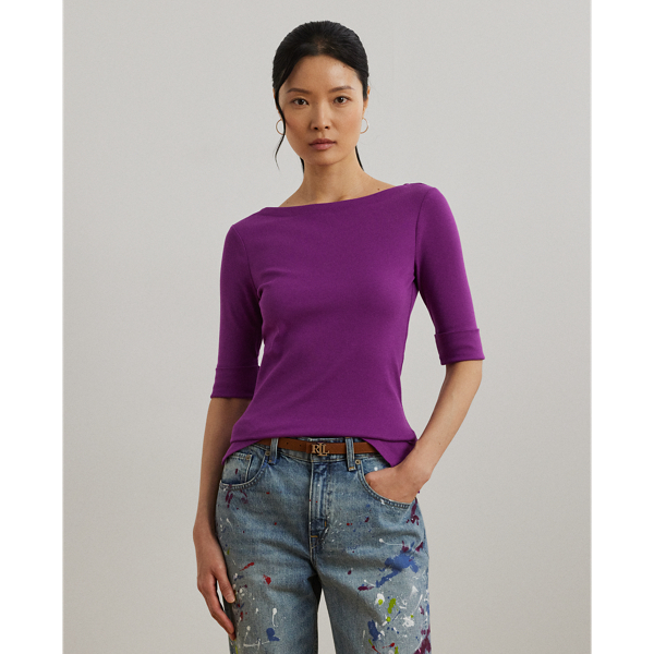 This timeless wardrobe staple is crafted with stretch-infused cotton and features an "LRL" monogram on the hem for a signature Lauren style.