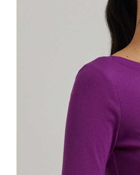 This timeless wardrobe staple is crafted with stretch-infused cotton and features an "LRL" monogram on the hem for a signature Lauren style.