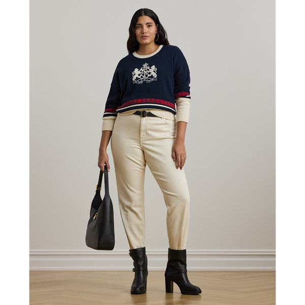 A casual staple, these straight ankle jeans are made from comfortable left-hand twill and designed with a high rise for a flattering fit.