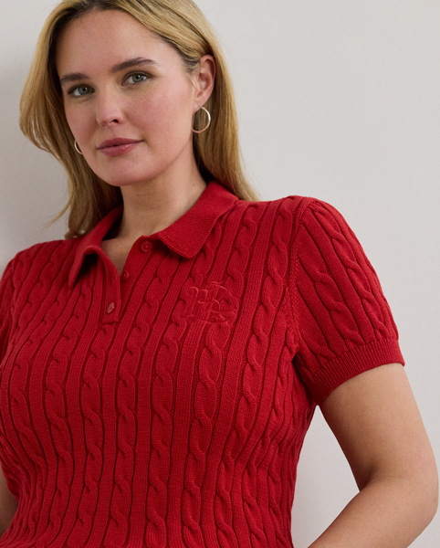 Crafted from combed cotton for a soft hand, this piece unites a timeless Polo shirt silhouette with the comfort of a cable-knit jumper. It's detailed with Lauren's signature embroidered logo and "LRL"-engraved buttons.