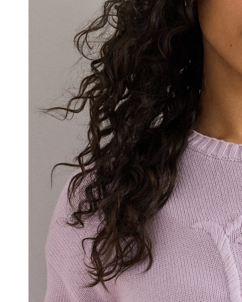 Knit with ultra-soft combed cotton, this relaxed-fitting crewneck jumper features an oversize embroidered monogram on the chest for unmistakable Lauren  Ralph Lauren Lauren style.