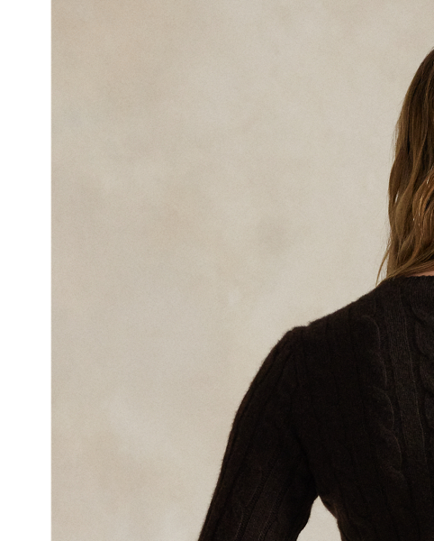 Inspired by fishermen's ropes, the cable-knit jumper's defining motif has transformed from a practical, hard-wearing construction into a symbol of collegiate style. This version is crafted from luxuriously soft cashmere, which is spun and dyed in a renowned Italian mill.