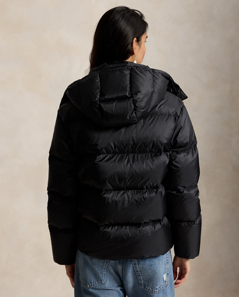 Made with water-repellent fabric, this 750-fill-power down jacket is designed with a detachable hood, snapped storm placket and zip pocketing on the chest and waist. Our signature Pony is embroidered on the chest for pure Polo style.