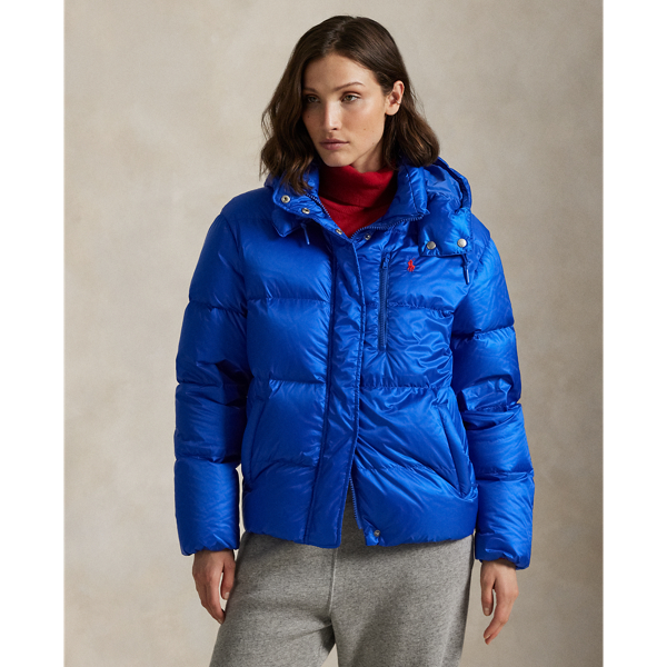 Made with water-repellent fabric, this 750-fill-power down jacket is designed with a detachable hood, snapped storm placket and zip pocketing on the chest and waist. Our signature Pony is embroidered on the chest for pure Polo style.