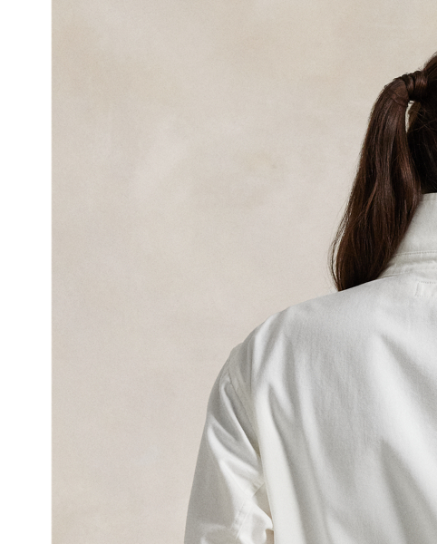 Cut for a relaxed fit, this cotton twill jacket is designed with a stand collar, which can be styled up or folded down. Our signature embroidered Pony adorns the chest.