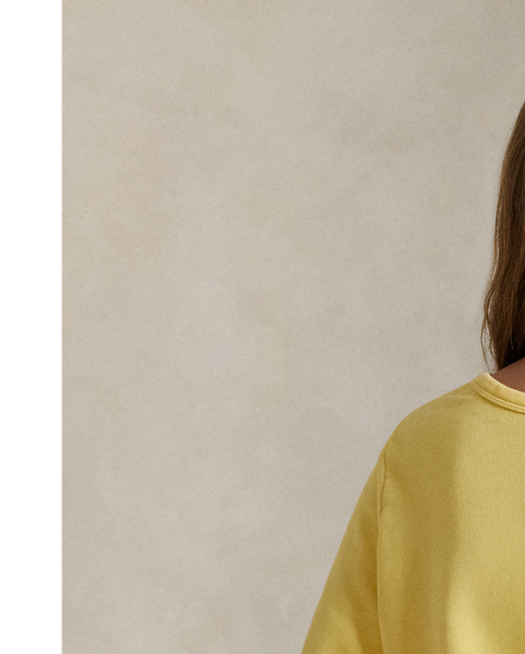 Smooth French terry and a snapped placket come together to create this crewneck cardigan, which is finished with our signature embroidered Pony on the chest.