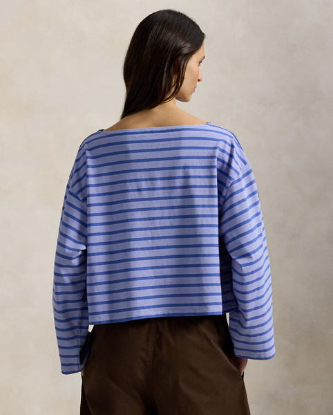 Maglietta a righe Ralph Lauren con scollo a barchetta