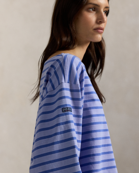Maglietta a righe Ralph Lauren con scollo a barchetta