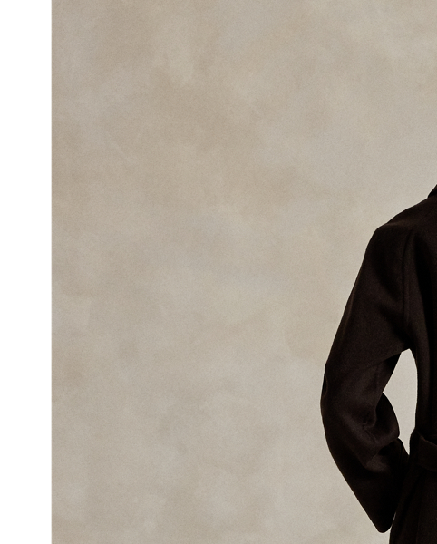 Italian wool and cashmere come together to create this version of the classic balmacaan coat, which is cut for a relaxed fit and paired with a buckled self-belt.