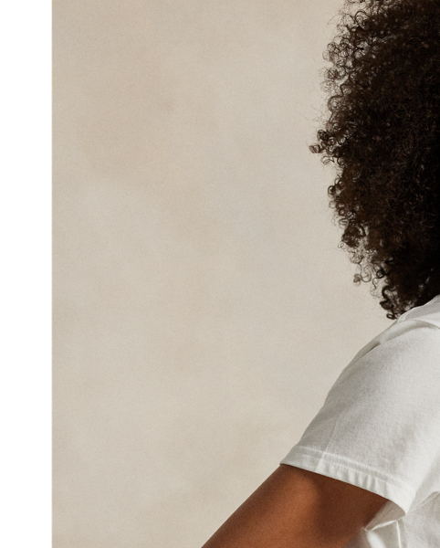 This jersey crewneck T-shirt is made from a cotton-modal blend and cut for a shrunken fit. Our signature Pony is embroidered above the right hem.