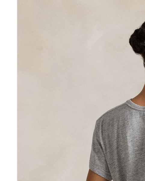 This jersey crewneck T-shirt is made from a cotton-modal blend and cut for a shrunken fit. Our signature Pony is embroidered above the right hem.