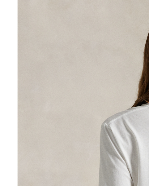 This jersey long-sleeve tee is made with a cotton-modal blend and cut for a Shrunken Fit. Our signature Pony is embroidered above the right hem.