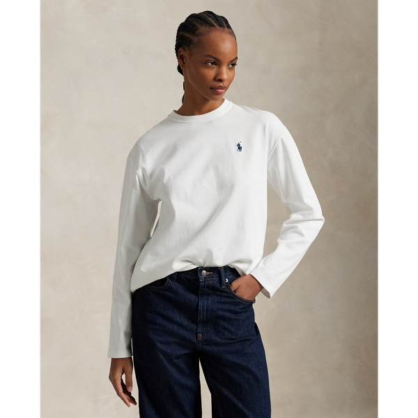 Our signature embroidered Pony details the chest of this long-sleeve T-shirt, which is made from soft cotton jersey.