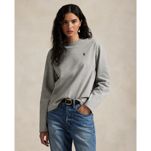 Our signature embroidered Pony details the chest of this long-sleeve T-shirt, which is made from soft cotton jersey.