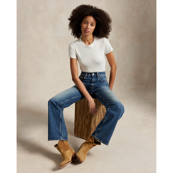 Made from Turkish denim with vintage-inspired slub character, this version of our Boot jean is rope-dyed for a medium-to-dark indigo wash and treated for a lived-in look from day one thanks to whiskering, hand-sanding, and grinding at the seams.
