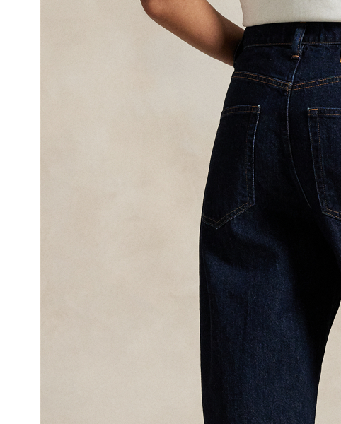 Made from Japanese denim, this version of Polo's Curved Tapered jean is rope-dyed for a deep indigo hue with subtle nuances in shading throughout.