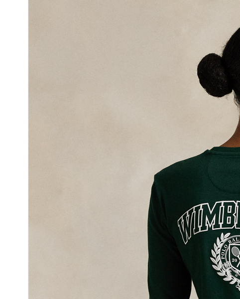 Part of our collection celebrating Wimbledon 2025, this long-sleeve pocket tee is made with sueded cotton jersey and is printed at the front and back with the tournament's name and a tennis-inspired crest featuring our signature logo and the year 2025.