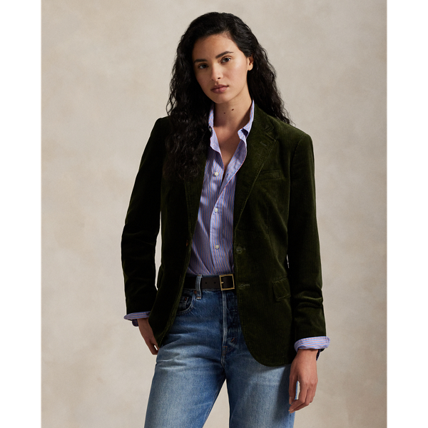 Crafted with soft, wide-wale corduroy, this single-breasted blazer is cut for a straight fit and fully lined in smooth cupro twill.