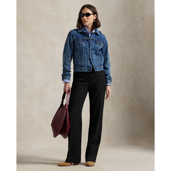 Cut for a relaxed, straight silhouette, these linen trousers showcase menswear-inspired details, including tailored creases, buttoned besom pocketing and cuffed hems.