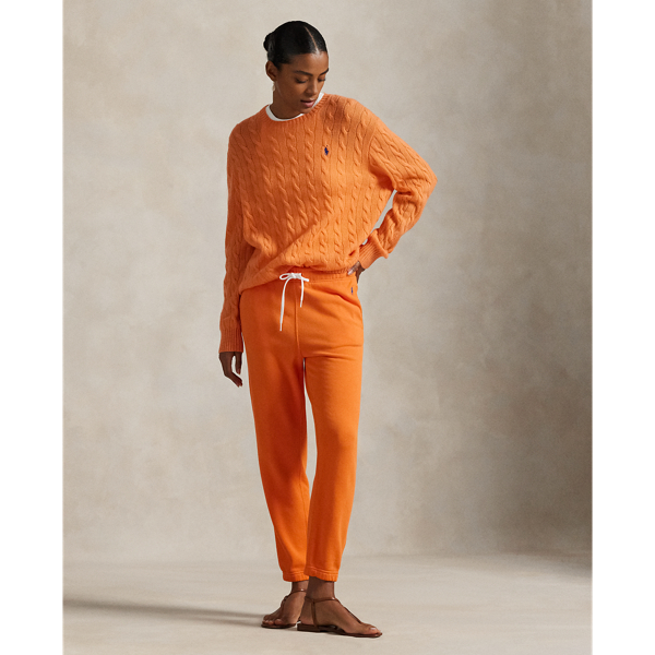 Made with lightweight cotton-blend fleece, these drawstring tracksuit bottoms are cut for a tapered silhouette and finished with our signature embroidered Pony at the hip.