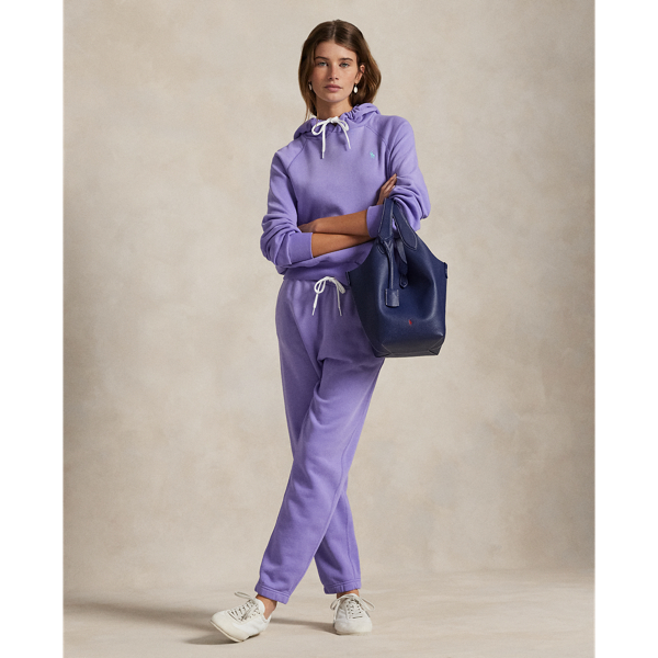 Made with lightweight cotton-blend fleece, these drawstring tracksuit bottoms are cut for a tapered silhouette and finished with our signature embroidered Pony at the hip.