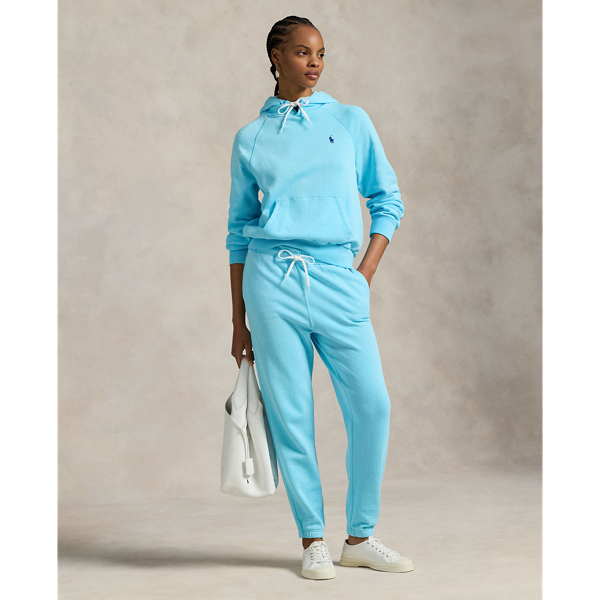 Made with lightweight cotton-blend fleece, these drawstring tracksuit bottoms are cut for a tapered silhouette and finished with our signature embroidered Pony at the hip.