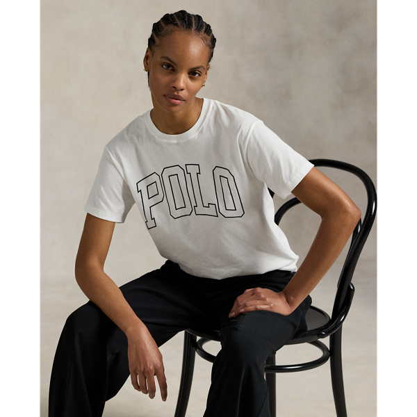 Our signature block-lettered "Polo" logo decorates the front of this cotton jersey crewneck T-shirt.