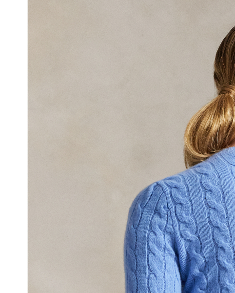 A Polo essential, this slim-fitting crewneck jumper combines a blend of soft Italian wool and cashmere with our signature cable-knit construction.