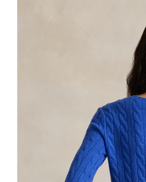 A Polo essential, this slim-fitting crewneck jumper combines a blend of soft Italian wool and cashmere with our signature cable-knit construction.