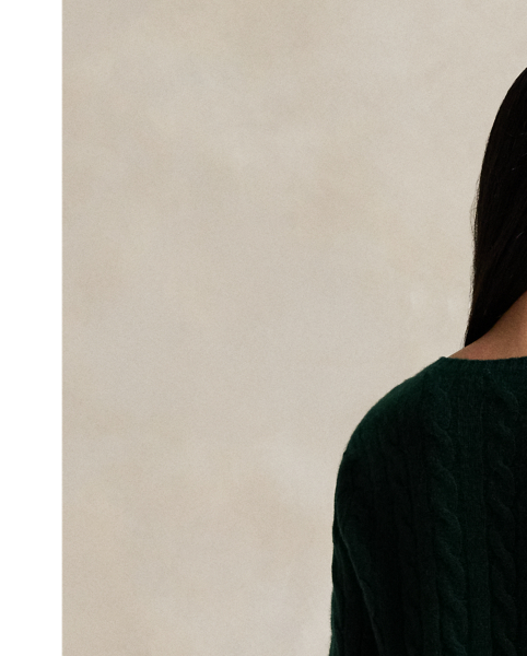 A Polo essential, this slim-fitting V-neck jumper combines a blend of soft Italian wool and cashmere with our signature cable-knit construction.