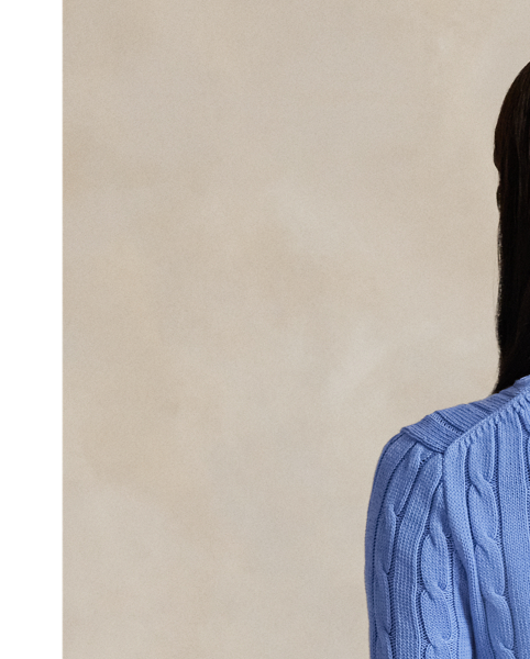 A Polo essential, this slim-fitting crewneck jumper is made with soft, combed cotton and showcases our signature cable-knit construction.