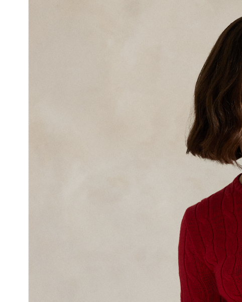 A Polo essential, this slim-fitting crewneck jumper is made with soft, combed cotton and showcases our signature cable-knit construction.