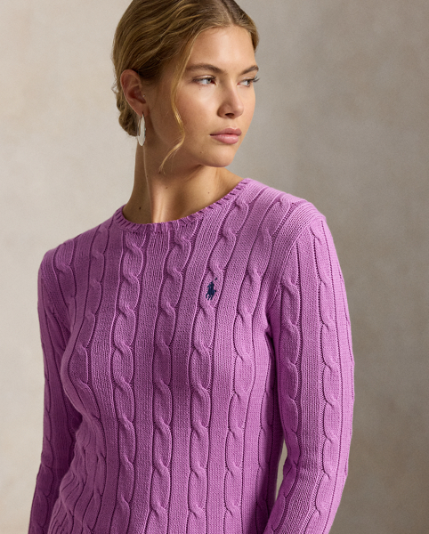 Maglia a Girocollo Ralph Lauren in Cotone a Trecce