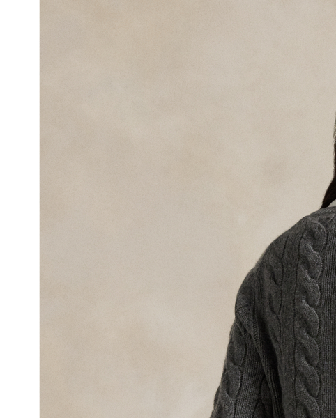 Cable-knit with a soft blend of Italian wool and carded cashmere, this buttoned crewneck cardigan is accented with our signature embroidered Pony at the chest.