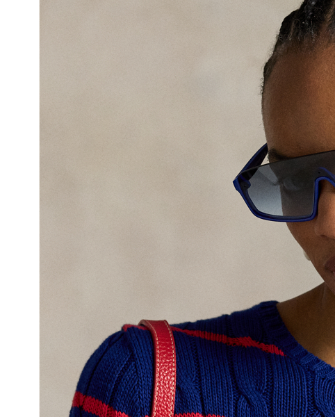 A Polo essential, this striped crewneck jumper is made with soft cotton and showcases our signature cable-knit construction.