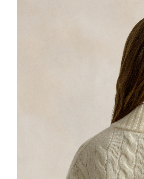 Italian wool and cashmere is cable-knit for a soft, chunky texture to create this relaxed-fitting pullover featuring a half-zip placket. Our signature embroidered Pony adorns the chest.